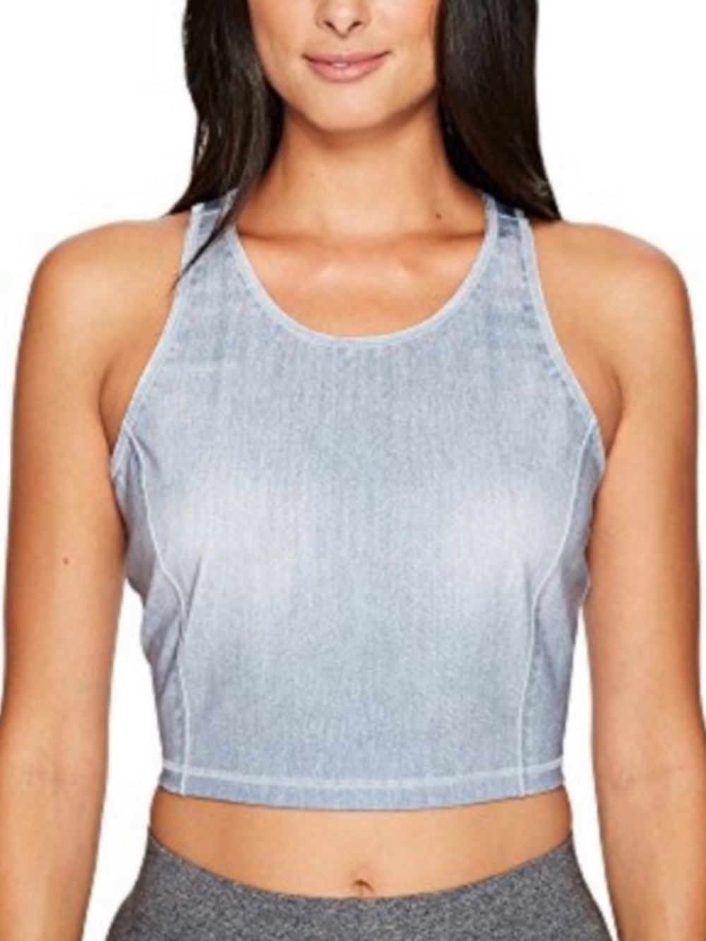 Lucy bleached IndiGo crop top